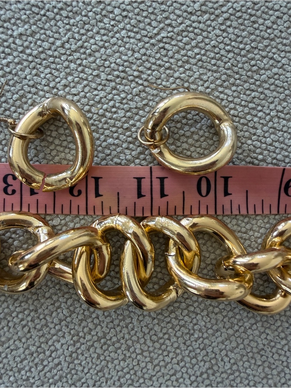 Chunky Chain Necklace Earrings set - Picture 5 of 5